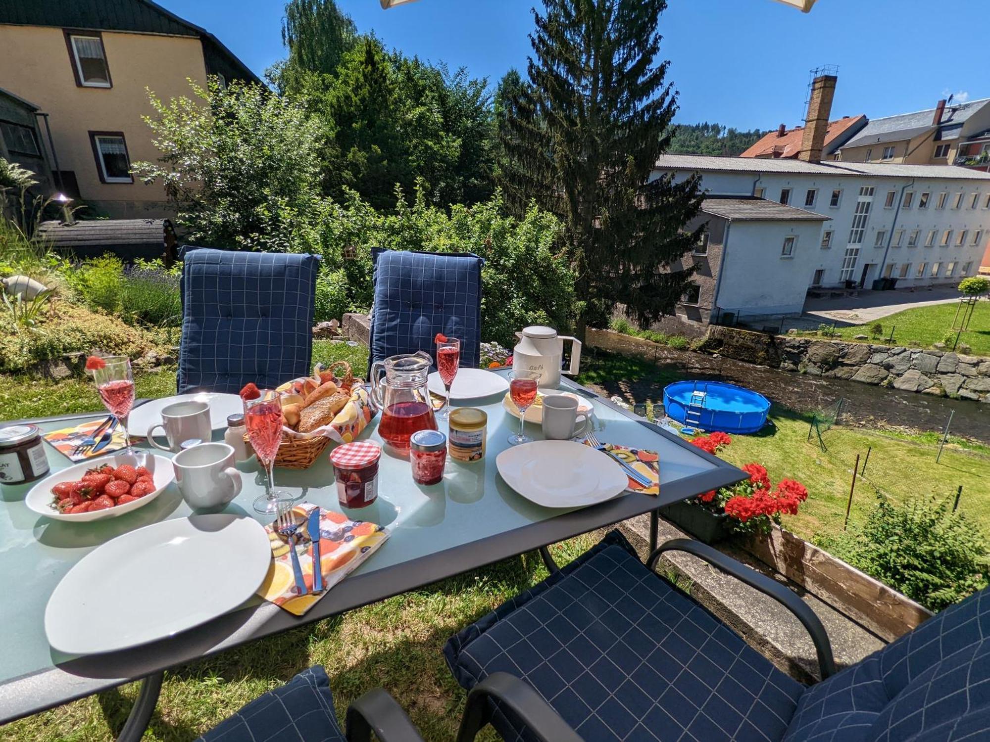 Hw4B - Urlaubsmagie - Zentral Mit Gemeinschaftsgarten, -Pool, -Sauna & Whirlpool Sebnitz Extérieur photo
