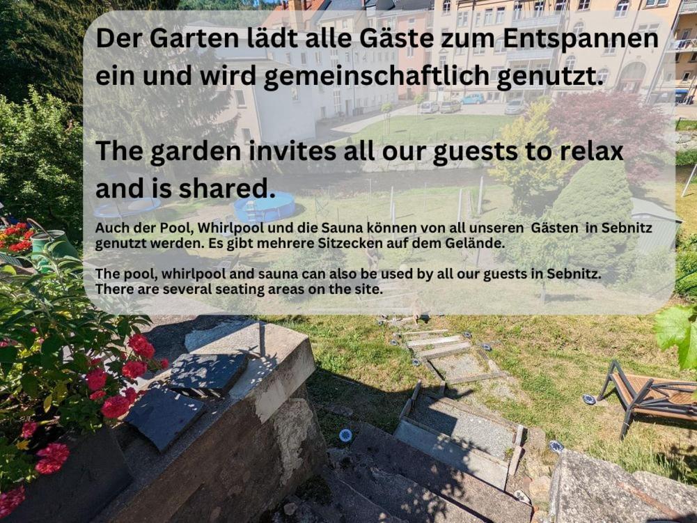 Hw4B - Urlaubsmagie - Zentral Mit Gemeinschaftsgarten, -Pool, -Sauna & Whirlpool Sebnitz Extérieur photo